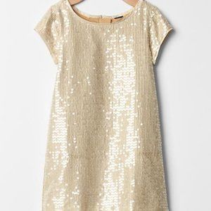 Black and rose gold flip sequin dress